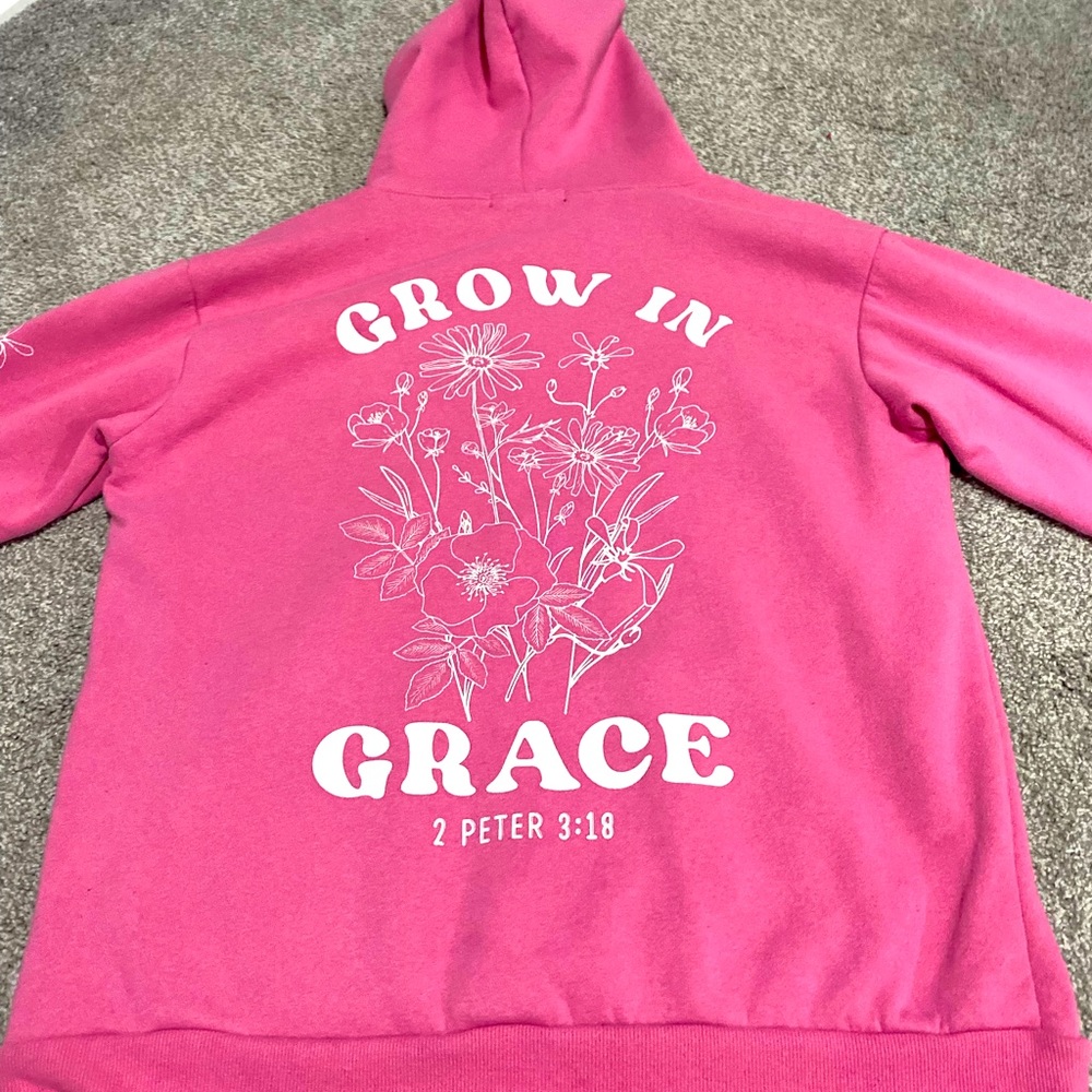 Adorable faith pink hoodie